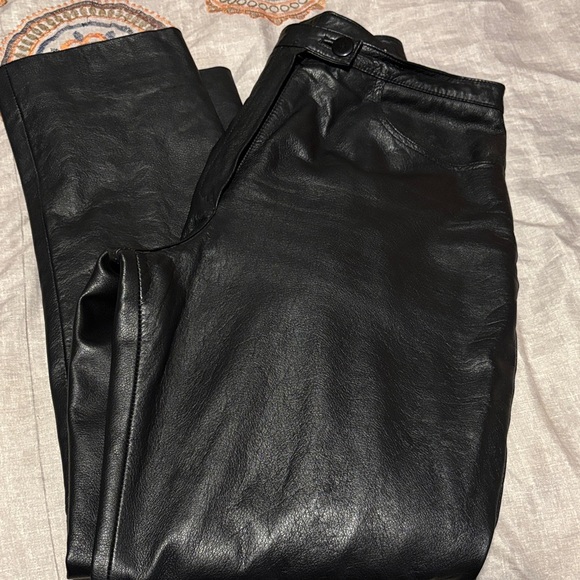 Harve Benard Pants - Vintage Benard Couture Genuine Black Leather Pants
